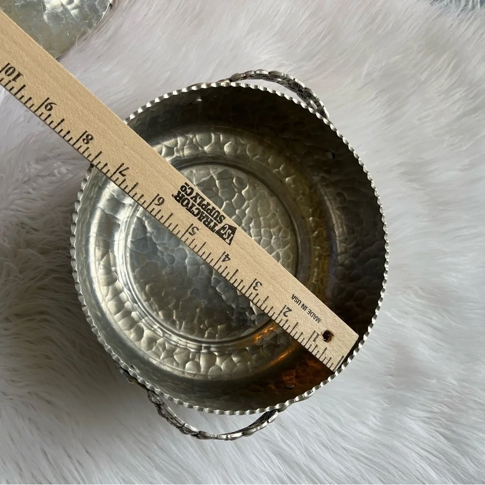 Rodney Kent Vintage Hand Forged Aluminum Covered Serving Dish
